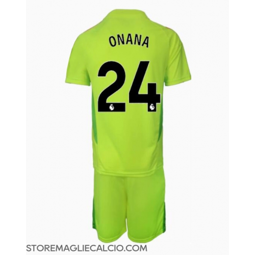 Manchester United Andre Onana #24 Portiere Maglia Gara Trasferta Repliche 2024-25 Bambino Maniche Corte Manchester United Andre Onana #24 Portiere Maglia Gara Trasferta Repliche 2024-25 Bambino Maniche Corte